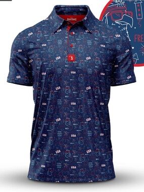 Bogey Bros Golf Polo Shirt 'Merica - Navy XXL